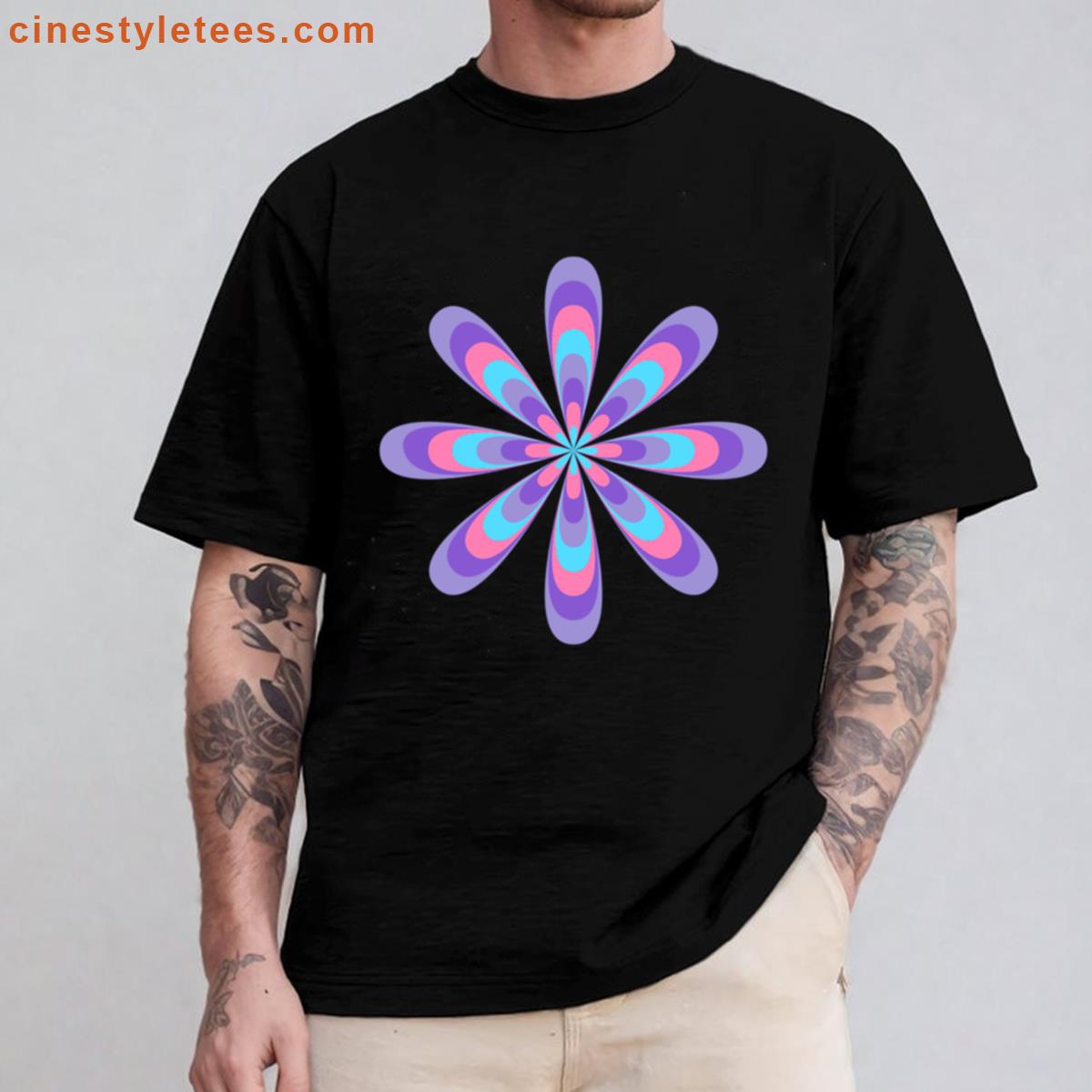 Blue Pink Oversized Shirt