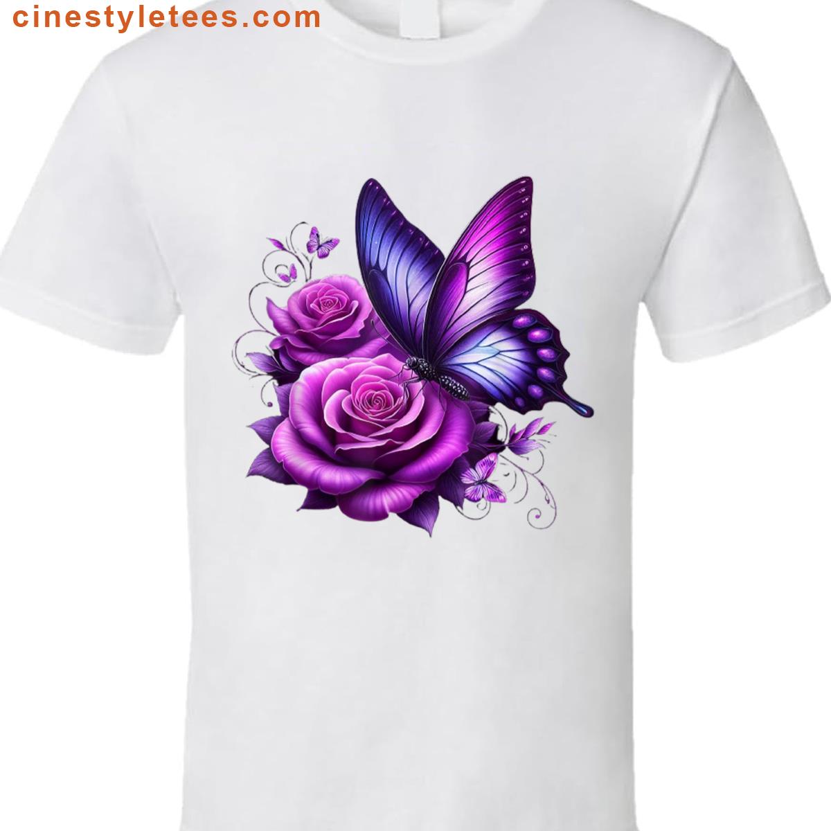 Butterfly Lovers Purple Rose Shirt
