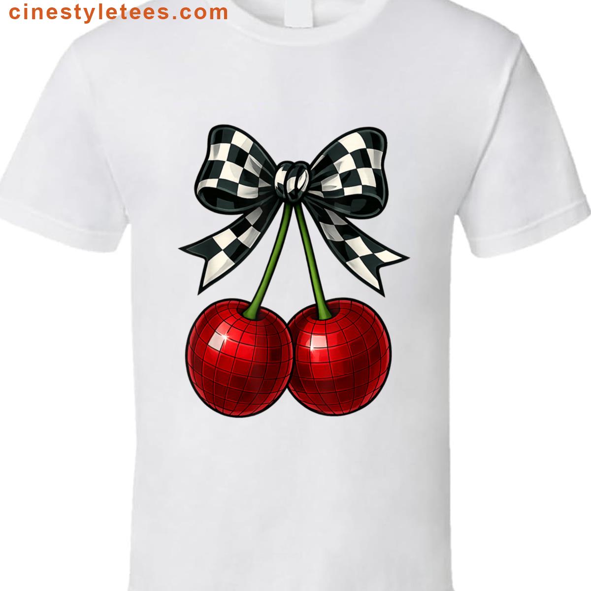 Cherry Coquette Bow For Girls Shirt