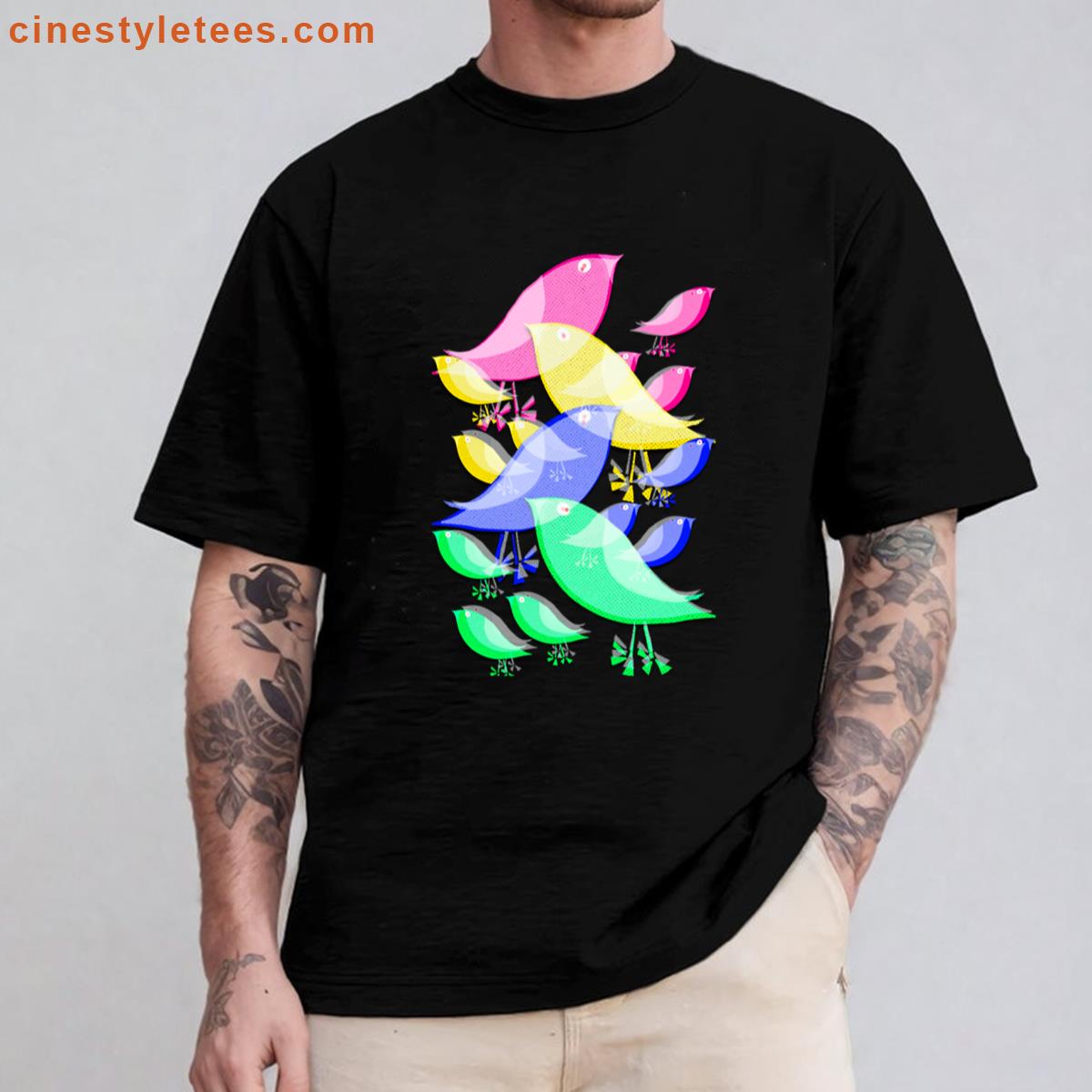 Colorful Birds Pop Art Shirt