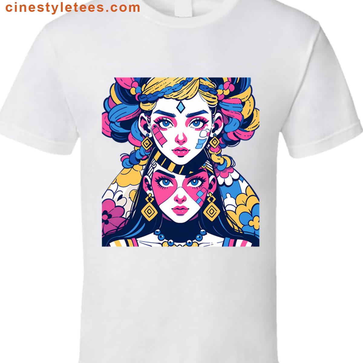 Colorful Girls Animated Shirt