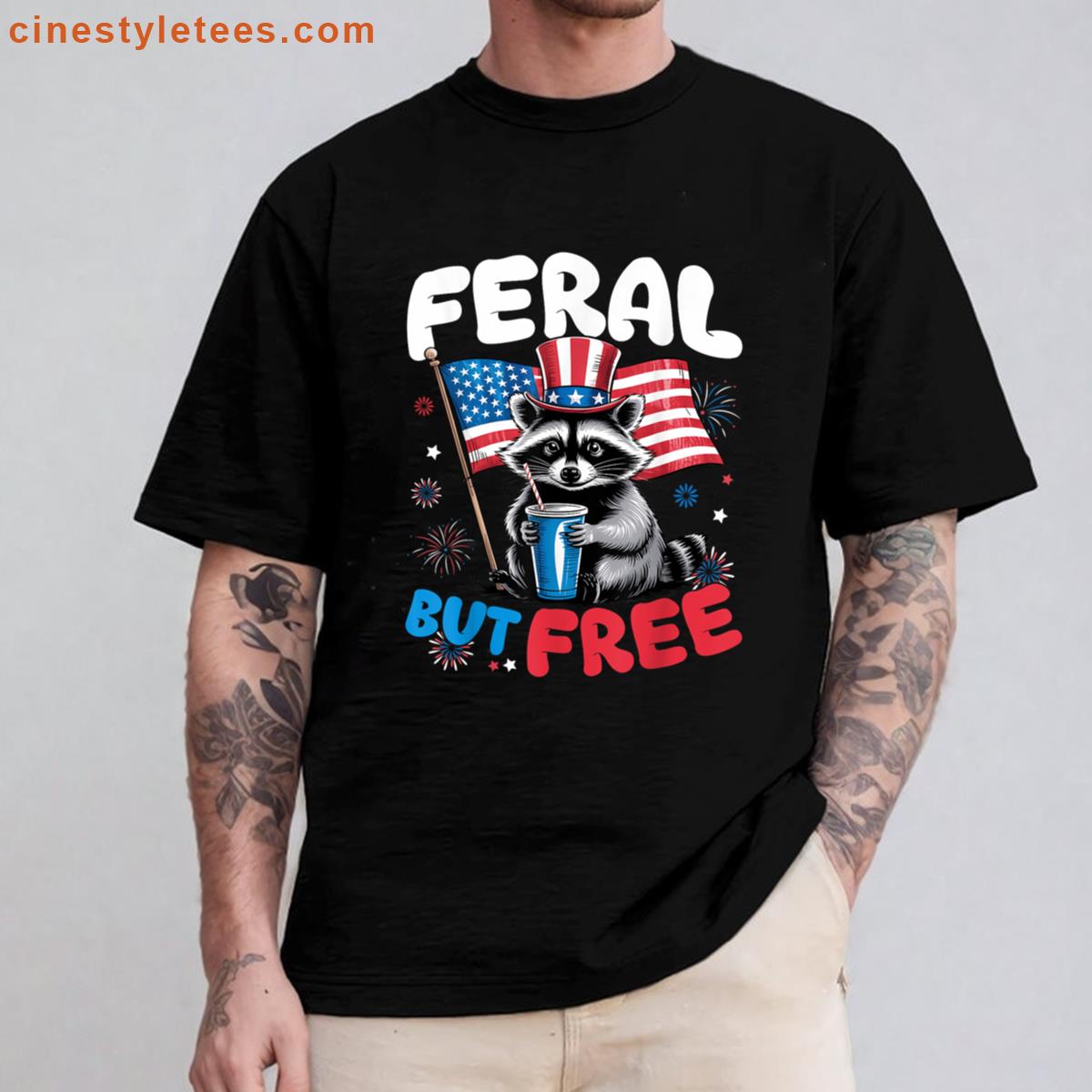Feral But Free Raccoon Girl Shirt