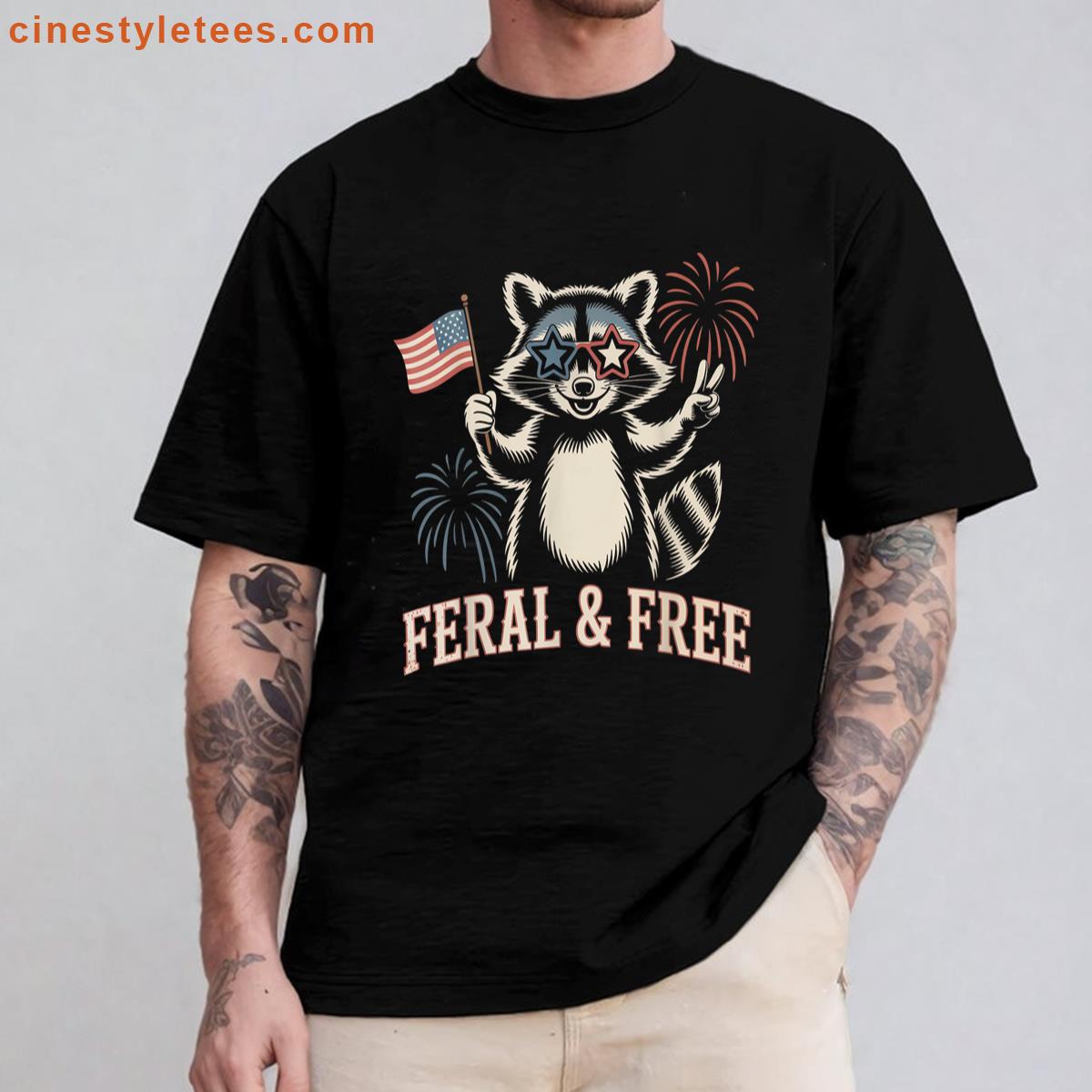 Feral But Free Summer Raccoon Shirt