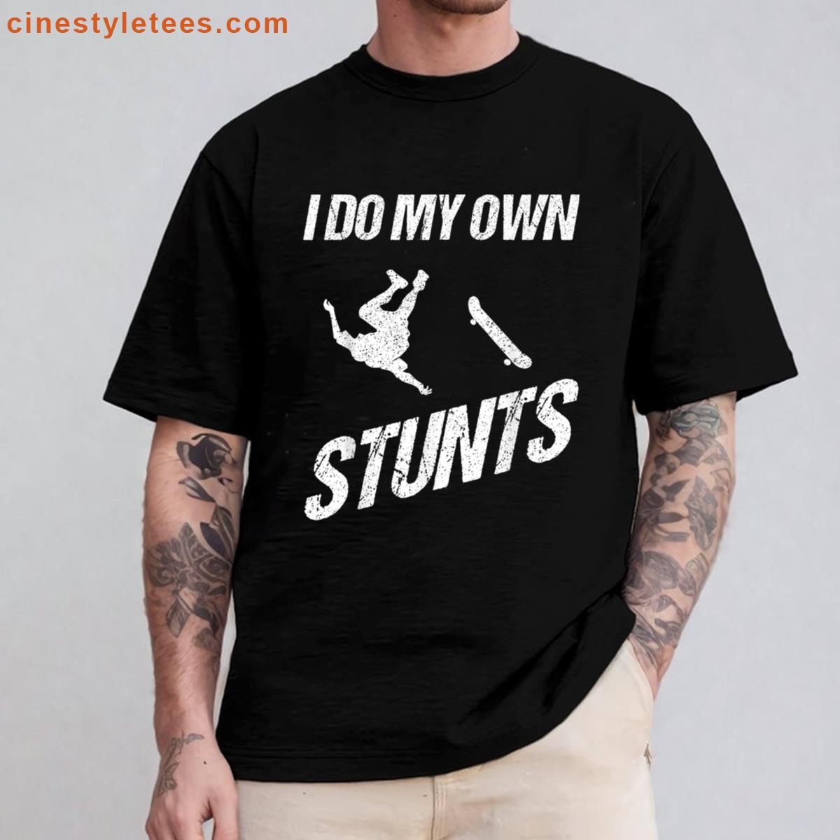 Funny Skateboard Art Graphic Tee Shirt