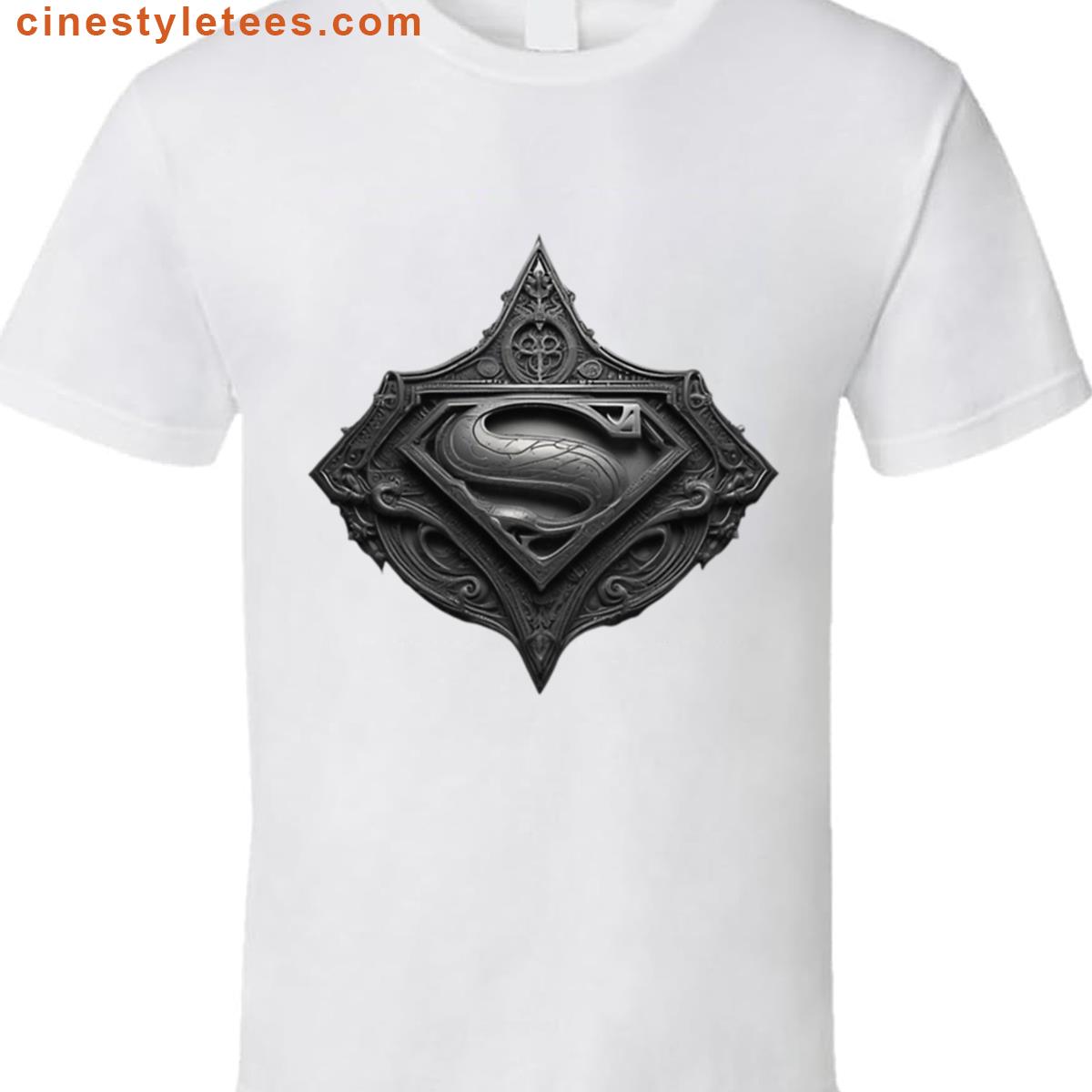 Gothic Superman Emblem Black Design Shirt