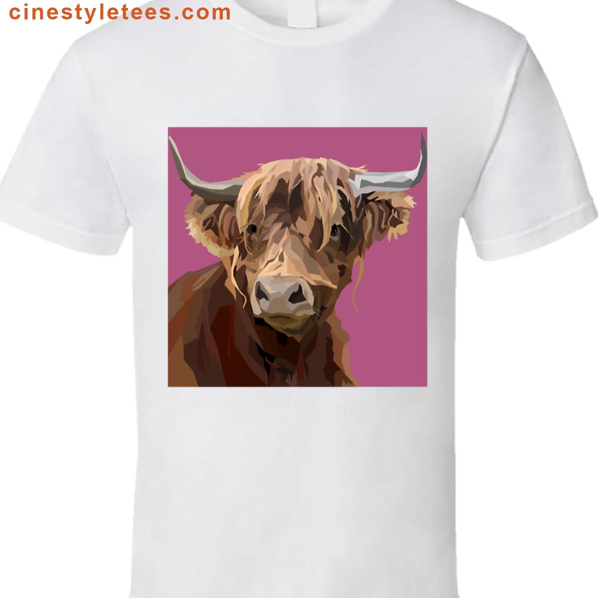 Highland Cow Original Artwork Tee Shirt