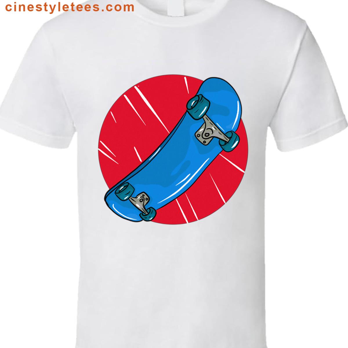 Light Blue Skateboard Oversized Shirt
