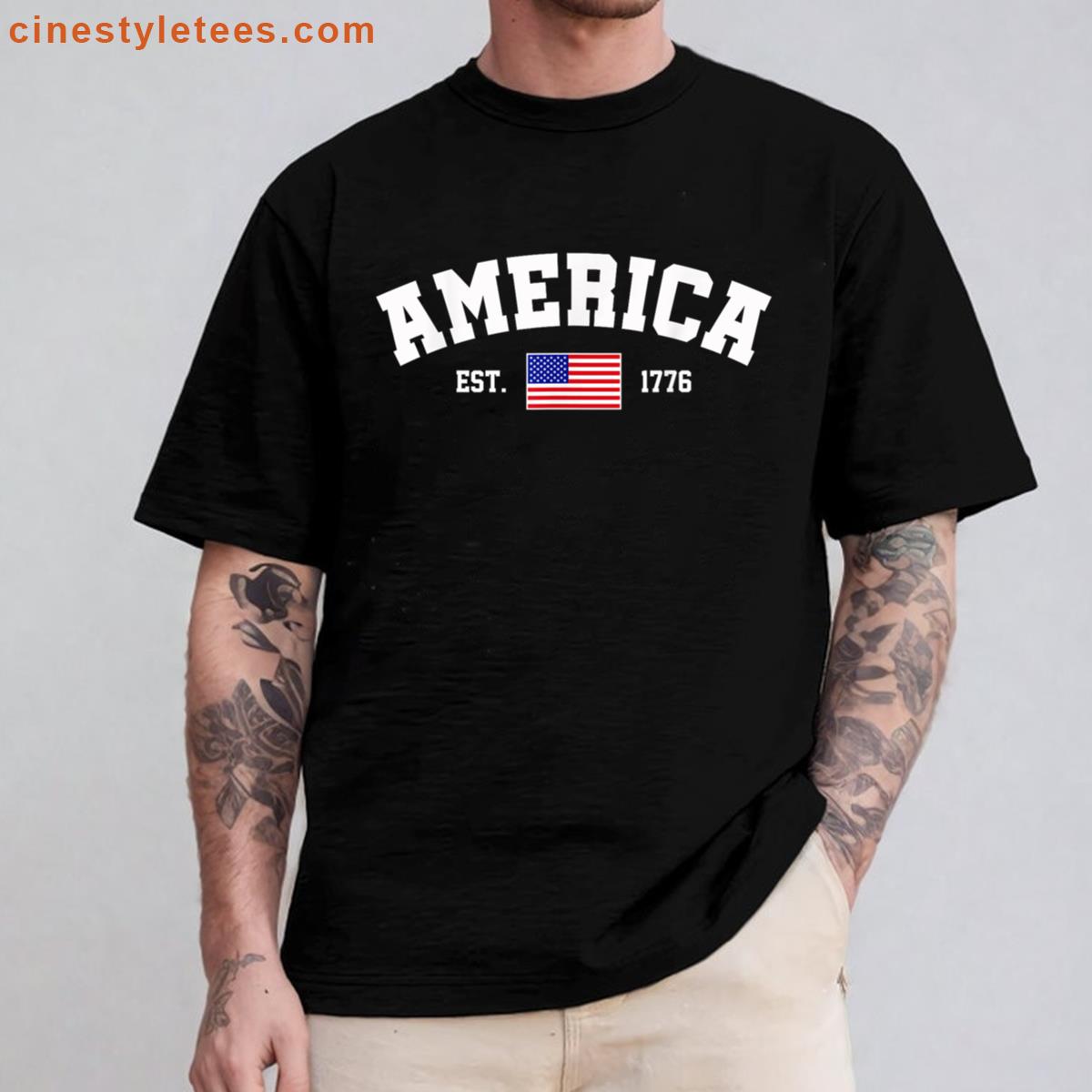 Patriotic American Flag Shirt