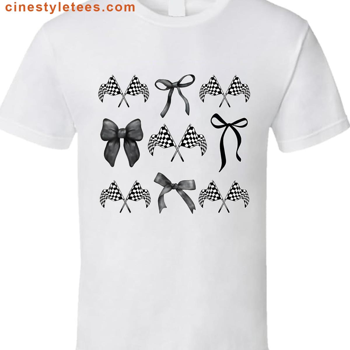 Race Car Coquette Bow Women Shirt