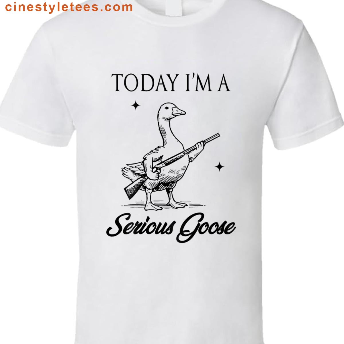 Goose Lovers Serious With Gun Shirt