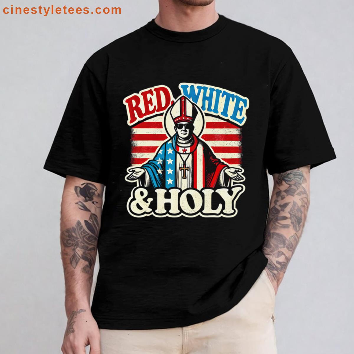 Holly Pope Leo Xiv Red White Shirt