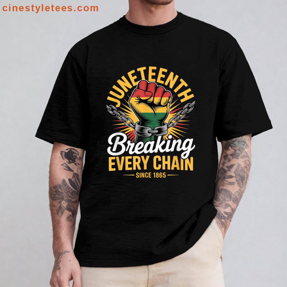 Juneteenth Breaking Every Chain Shirt