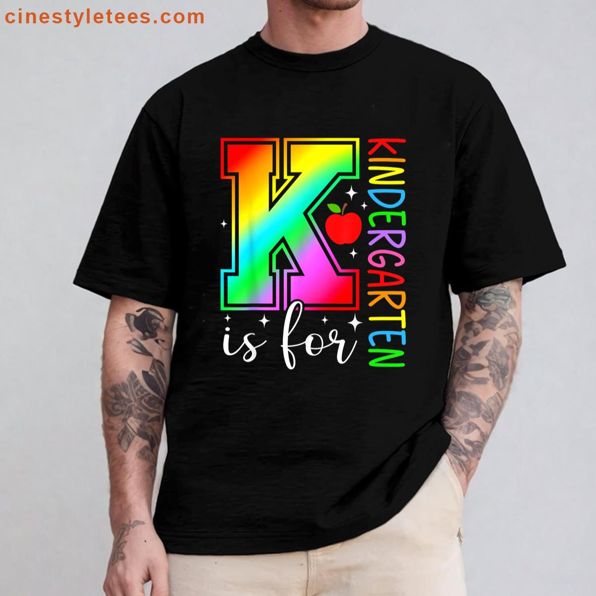 K Is For Kindergarten Rainbow Shirt