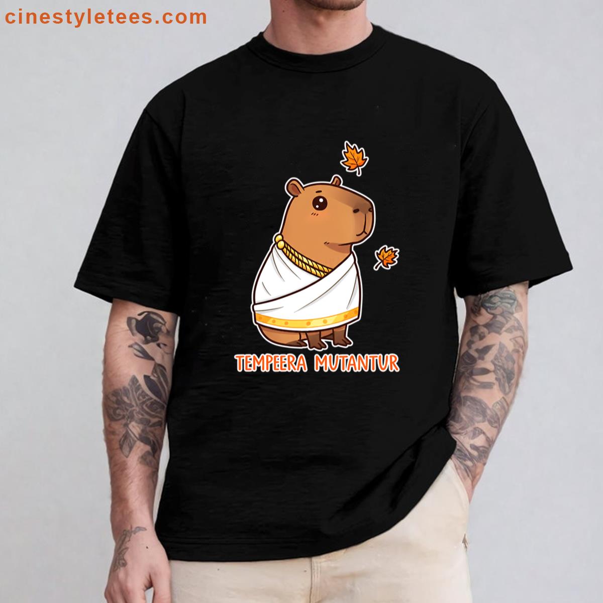 Philosopher Capybara Oversized Autumn Shirt