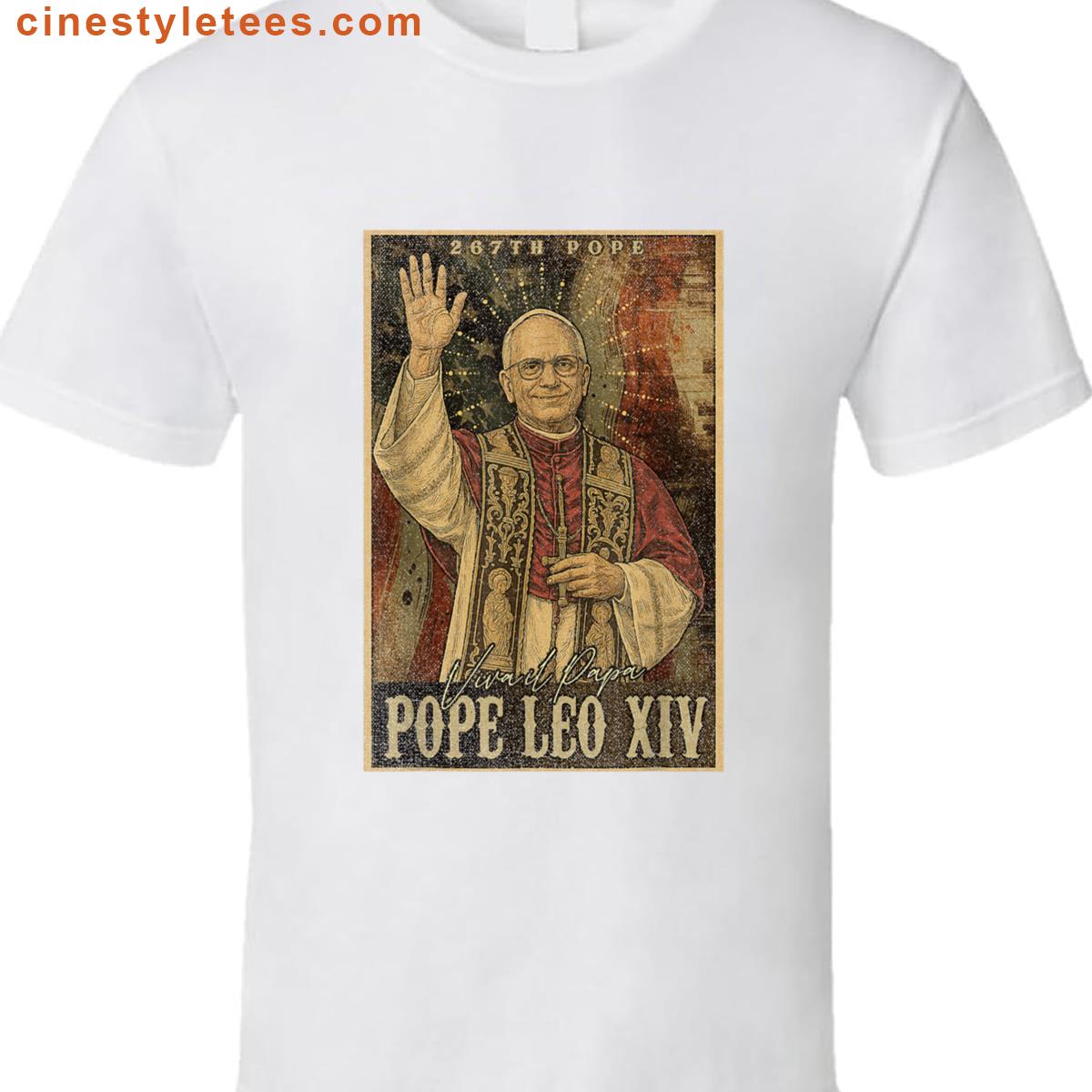 Pope Leo Xiv American Flag Shirt