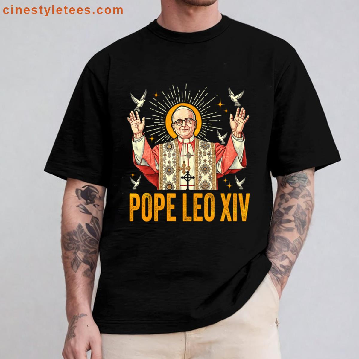 Pope Leo Xiv God Bless Shirt