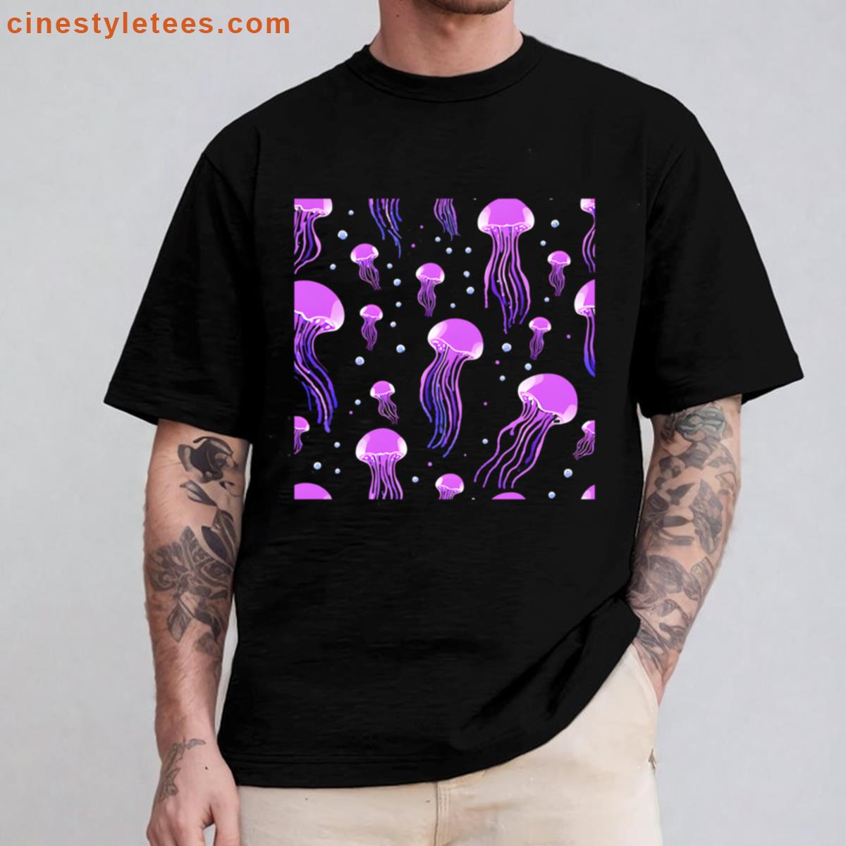 Purple Jellyfish Graphic Shirt
