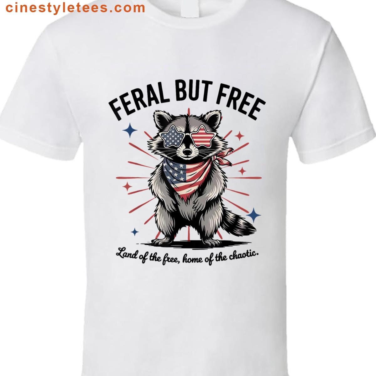 Raccoon Feral Land Of The Free Shirt