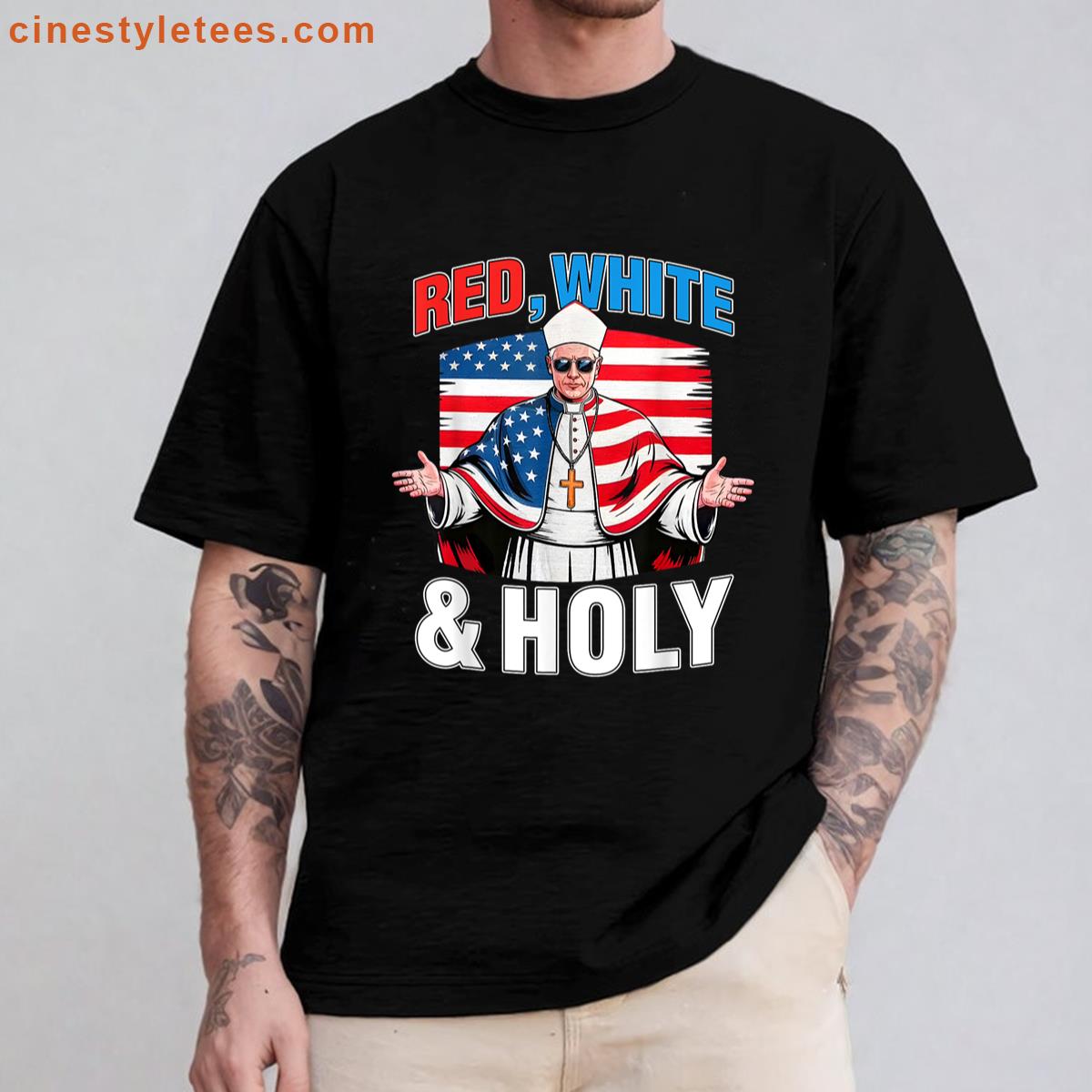 Red White Christian Cross Shirt