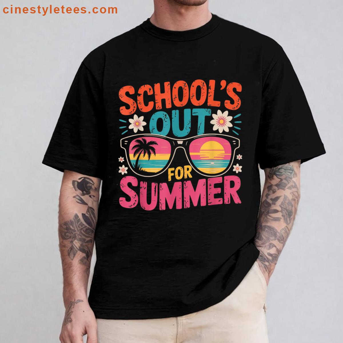 Schools Out Summer Teachers Retro Shirt