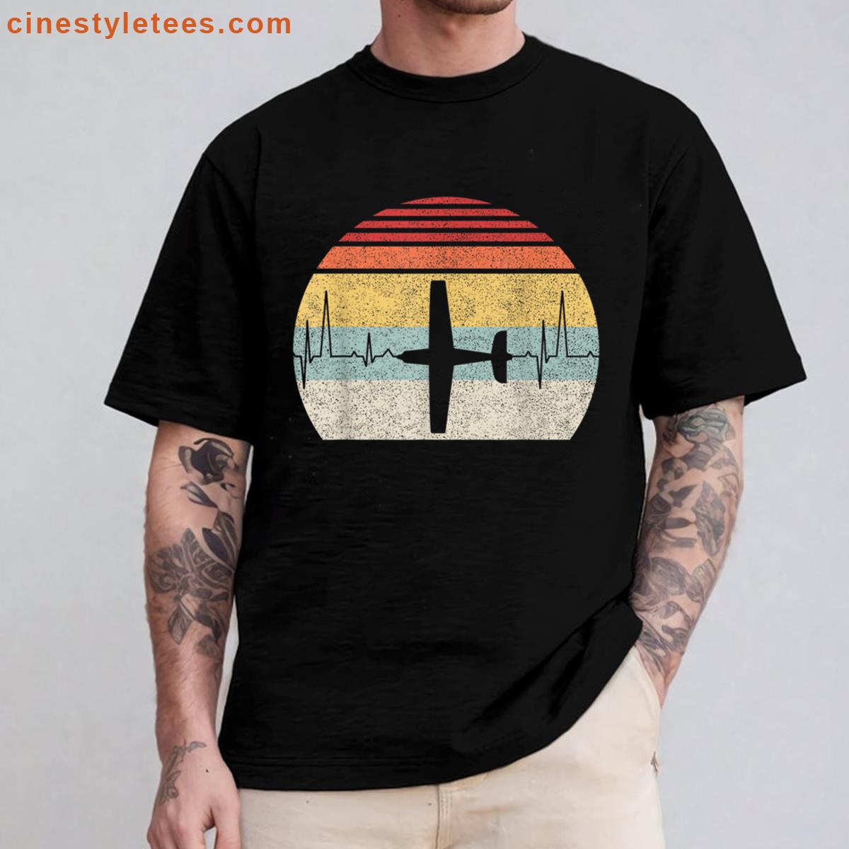 Vintage Retro Pilot Design Shirt