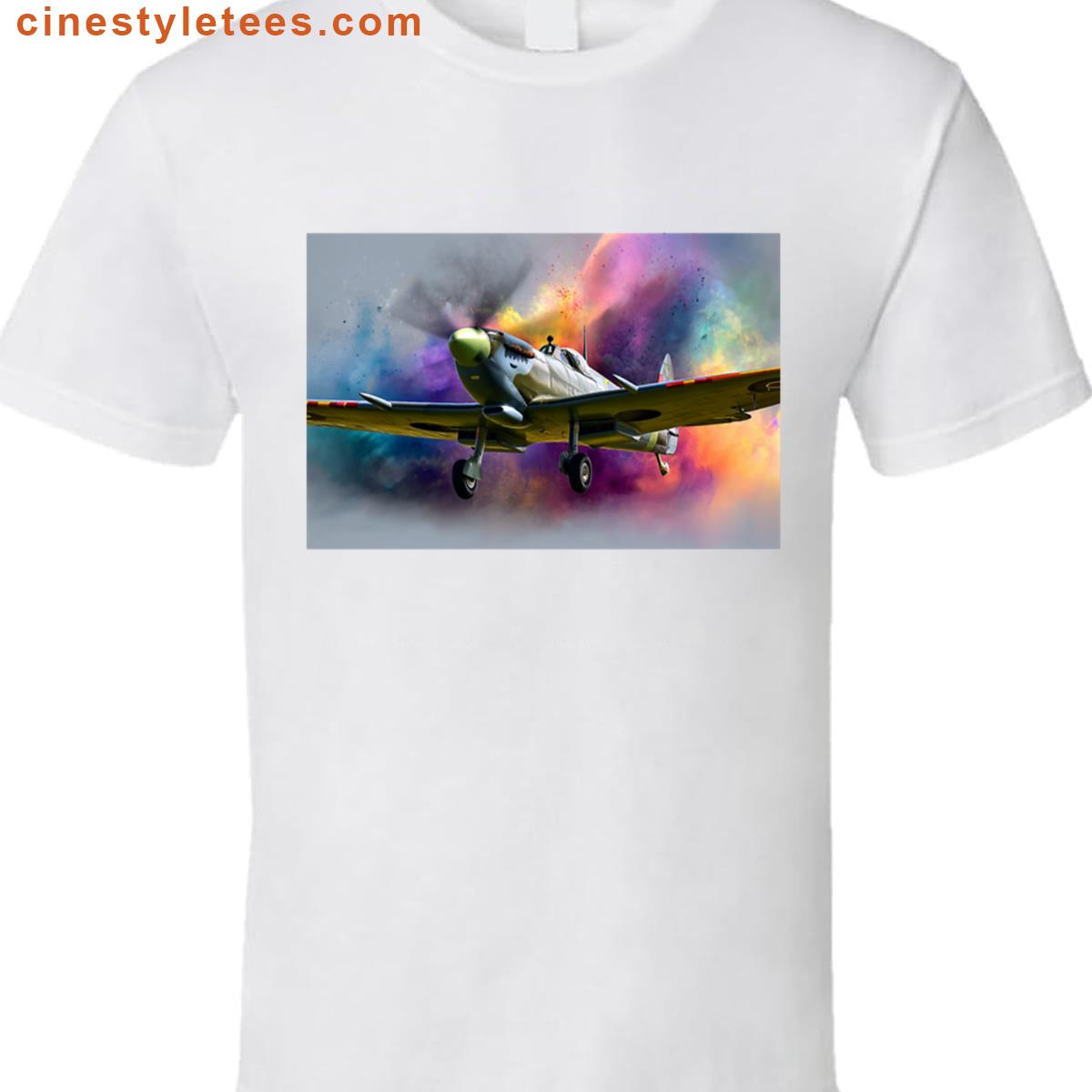 Watercolour Splash Spitfire Art Tee Shirt