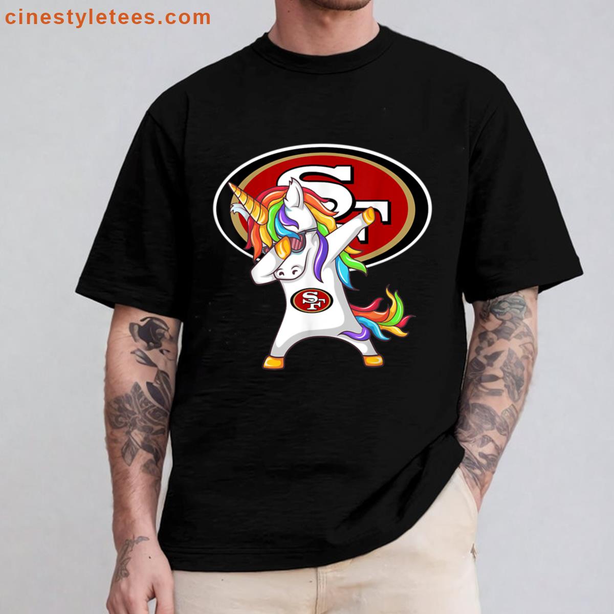 49er Unicorn Dabbing Football Shirt