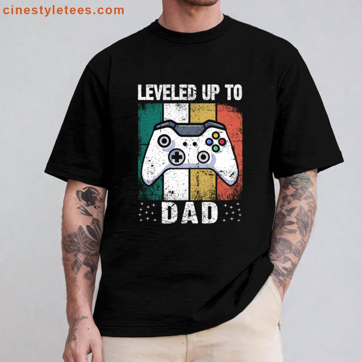 Leveled Up To Dad First Time Gift Shirt