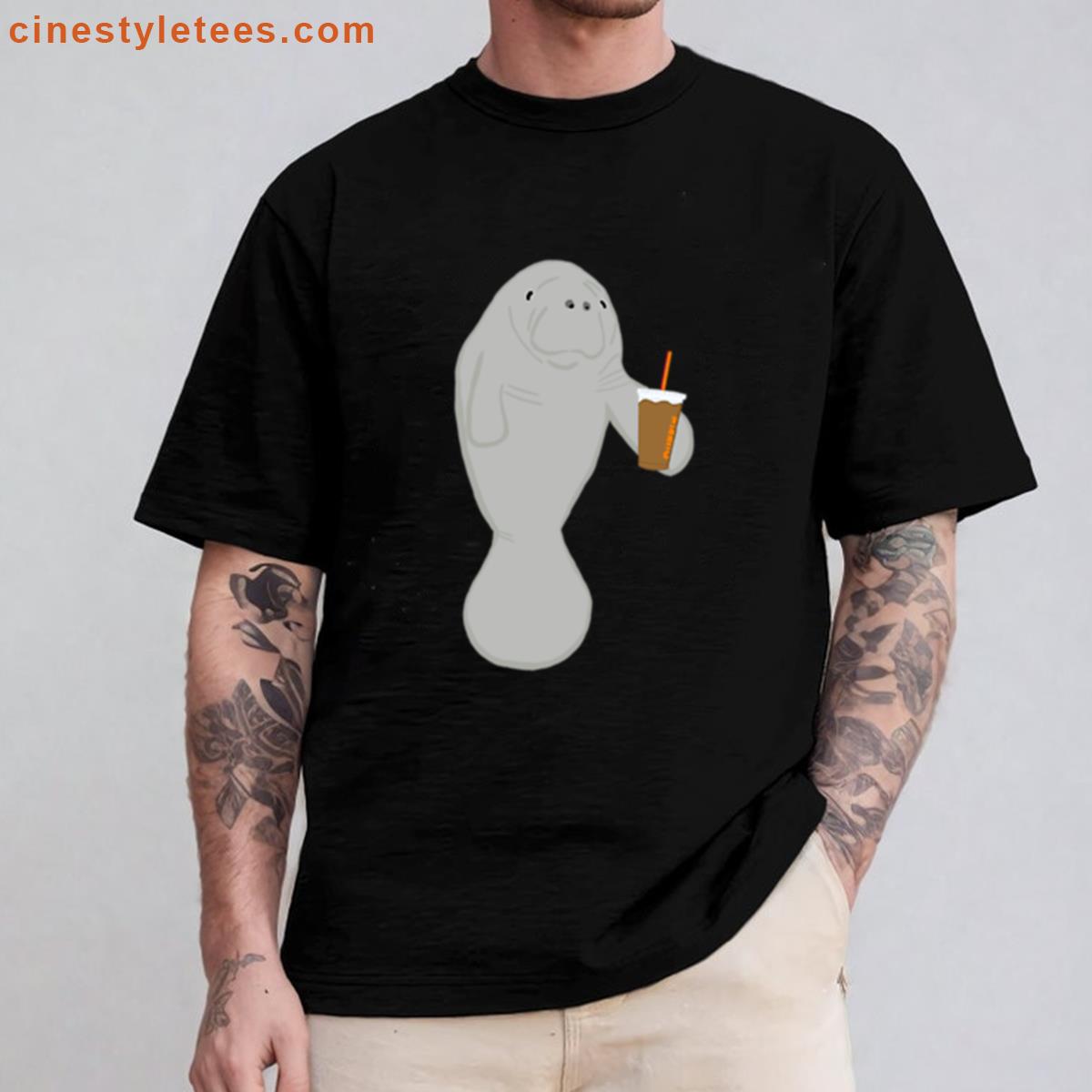 Manatee Iced Coffee Oversized Shirt