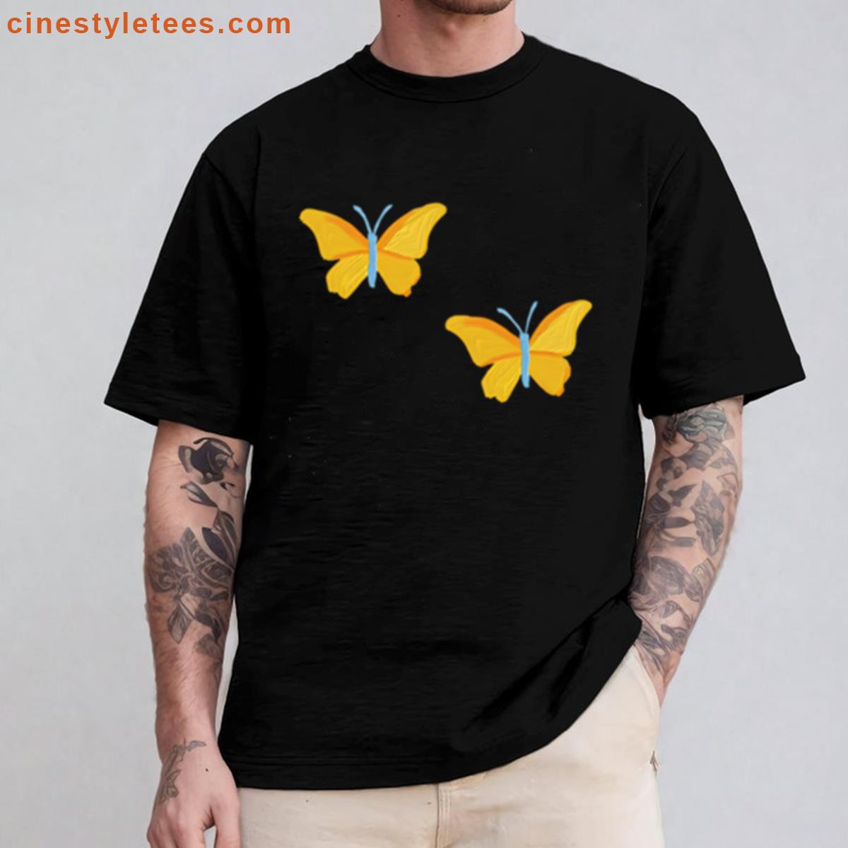 Paint Butterflies Oversized Shirt