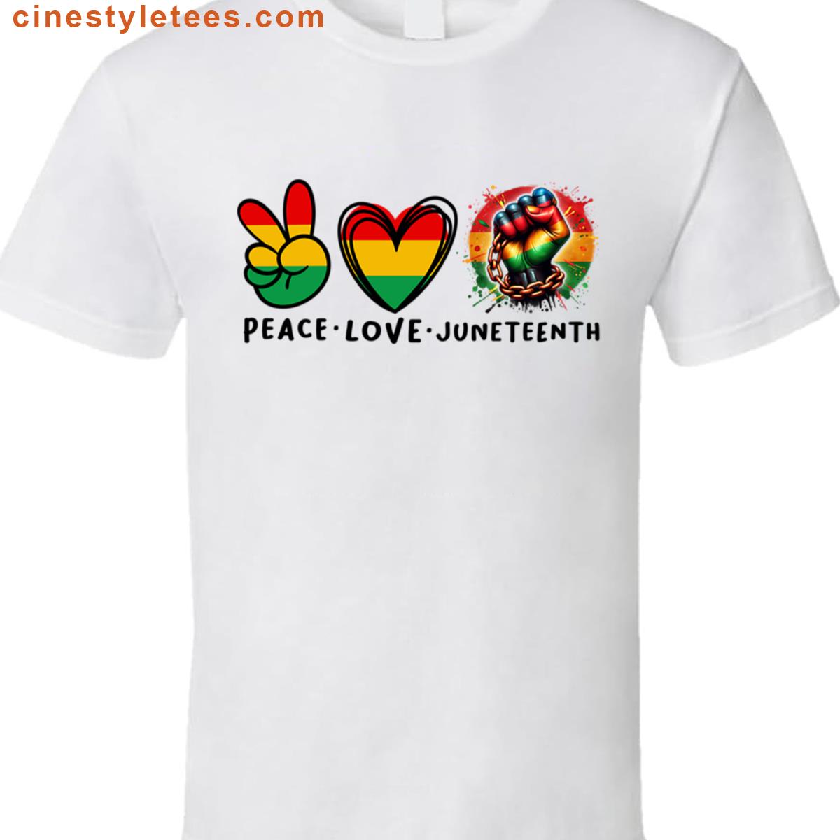 Peace Love Juneteenth Celebration Shirt