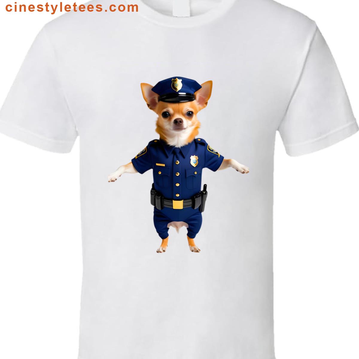 Police Officer Chihuahua Funny Shirt