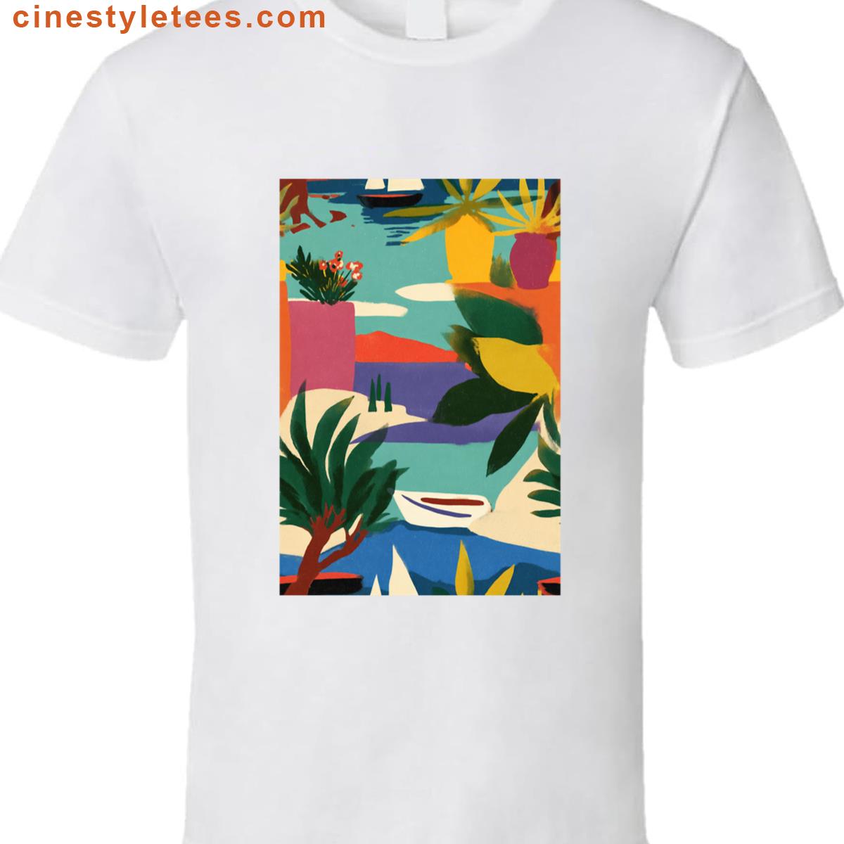 Tropical Beach Boats Shirt