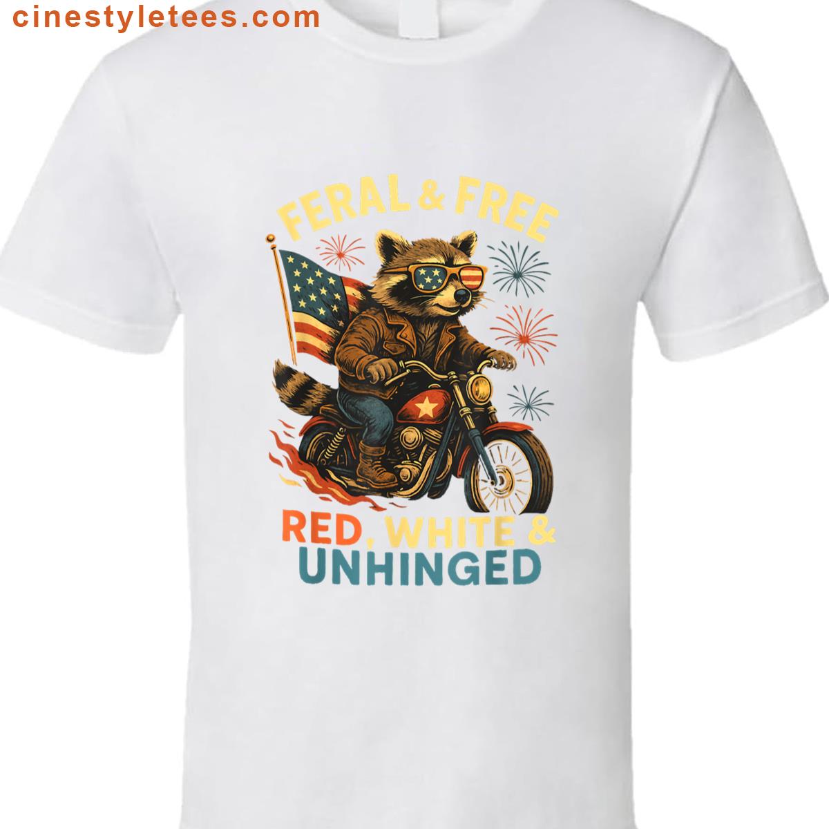 Funny Raccoon Red White Free Tanks Shirt