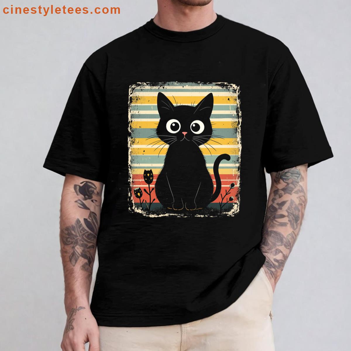 Playful Cat Stripes Shirt