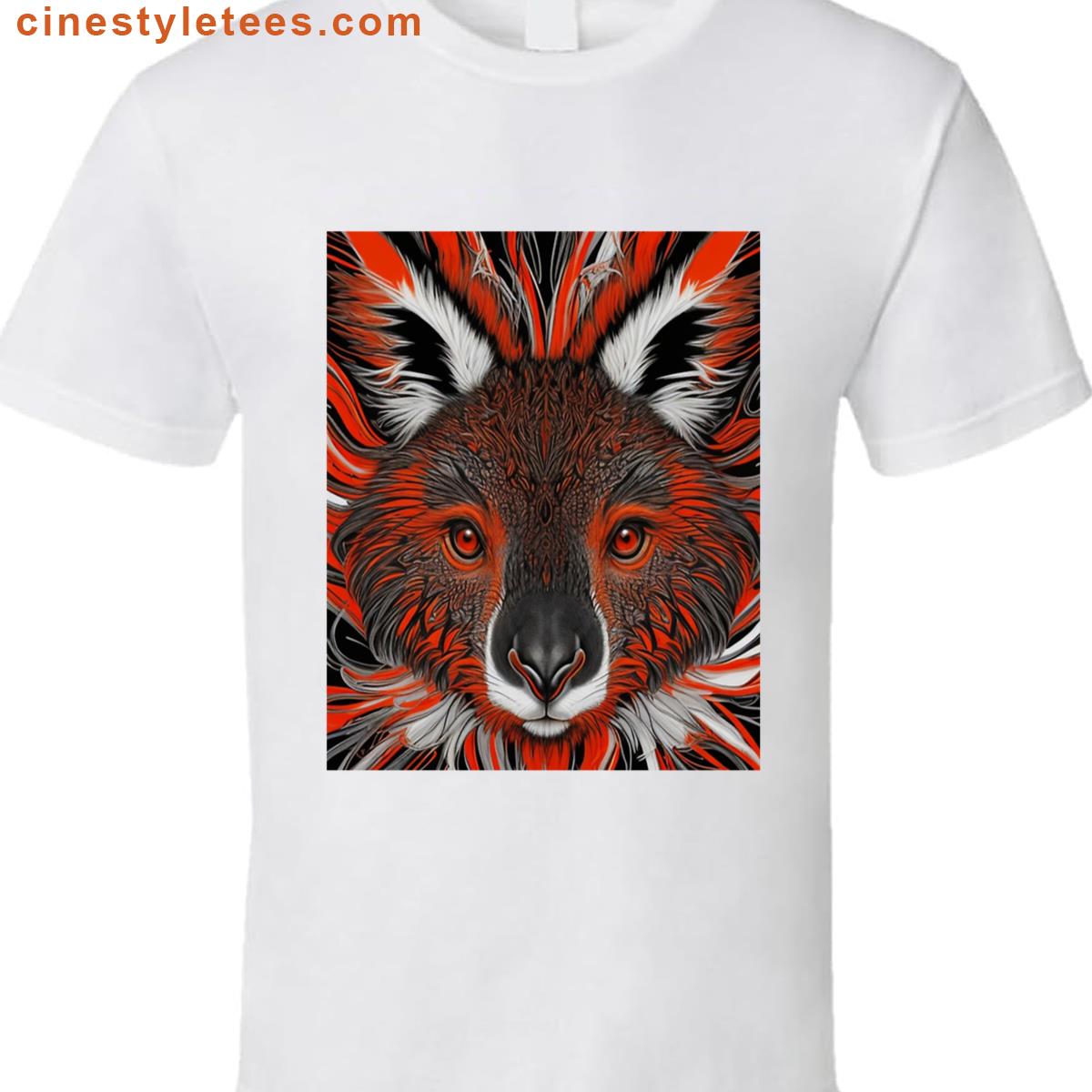 Red Kangaroo Dynamic Graphic Tee Shirt