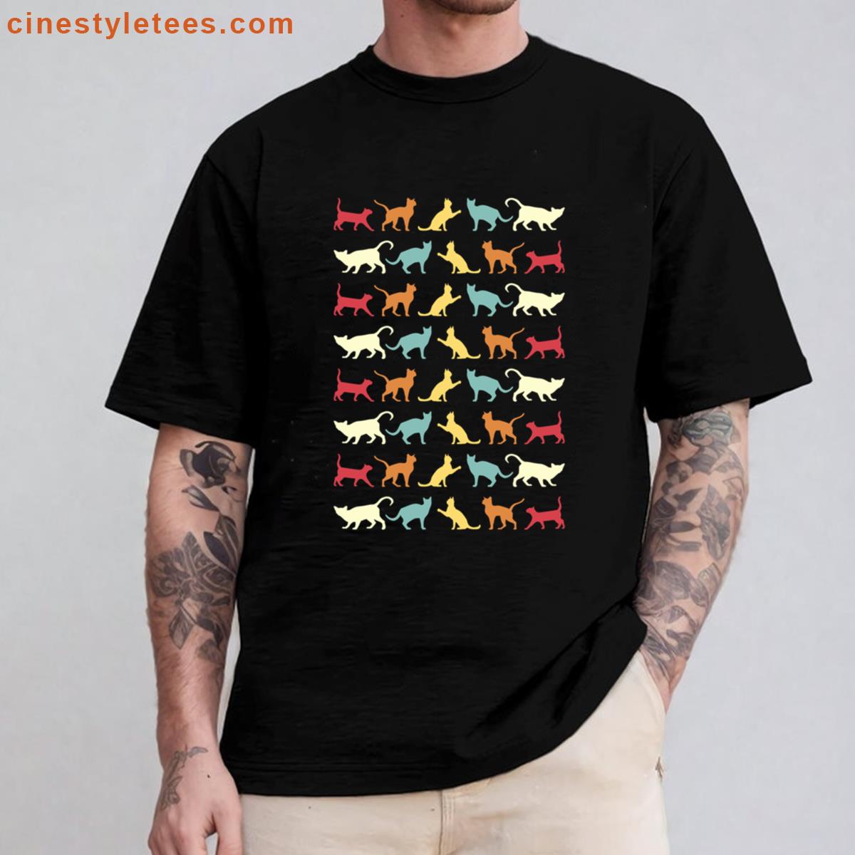 Retro Cat Vintage Tee Shirt