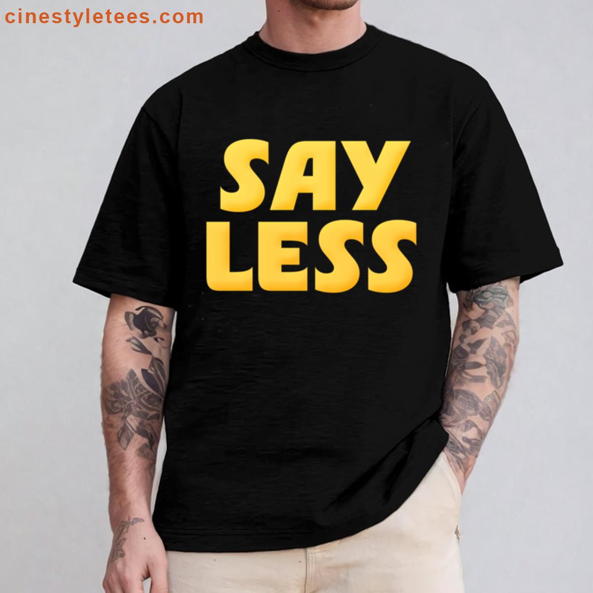 Say Less Yellow Graphic Shirt