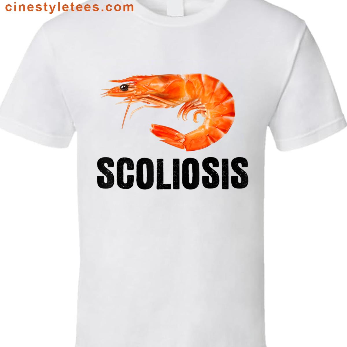 Scoliosis Shrimp Graphic Tee Shirt