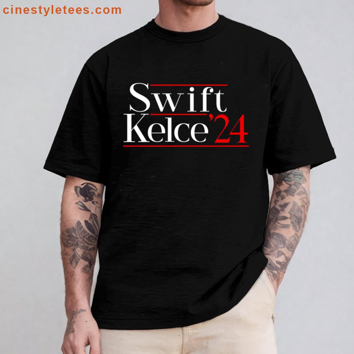 Swift Kelce 24 Oversized Tee Shirt