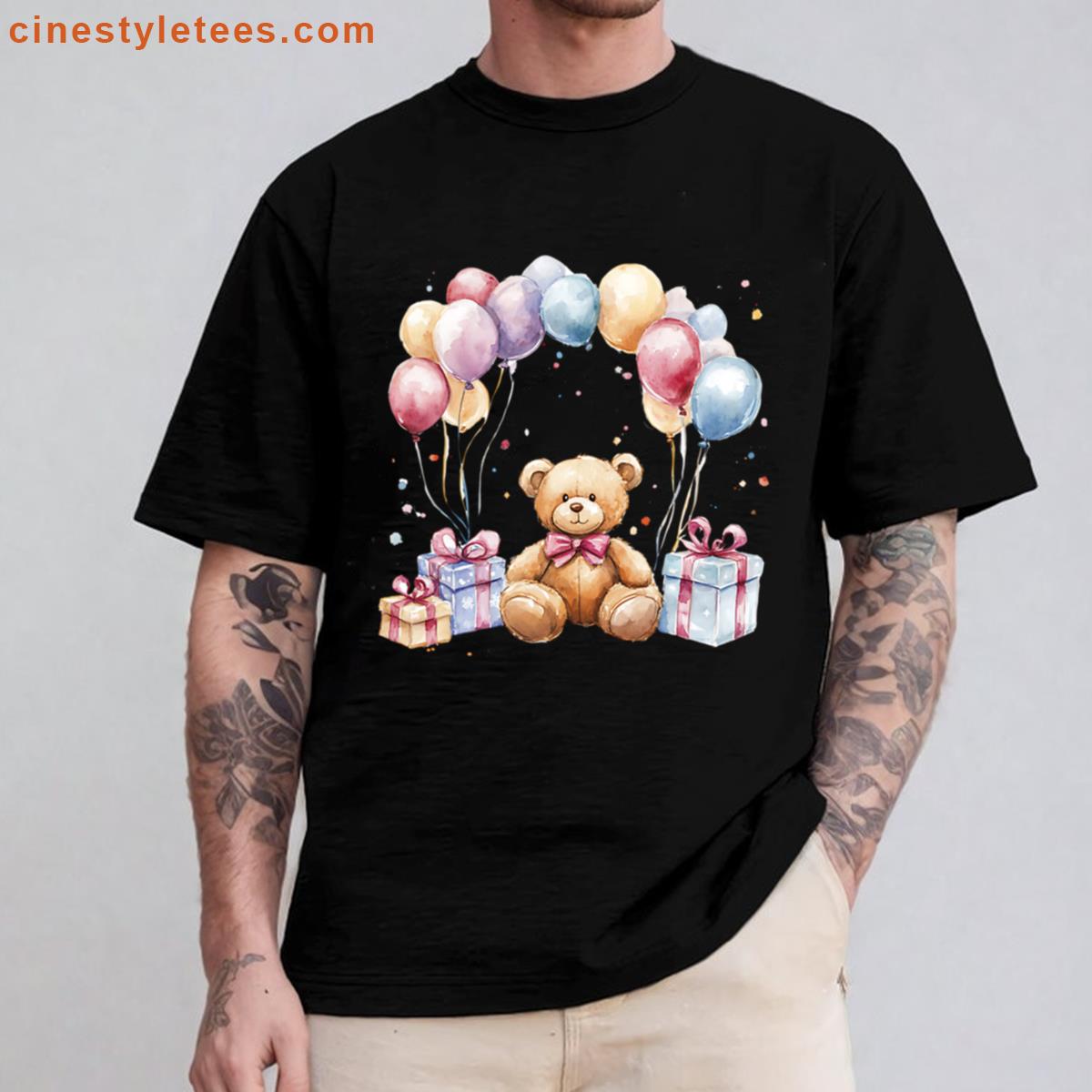 Teddy Bear Birthday Oversized Shirt