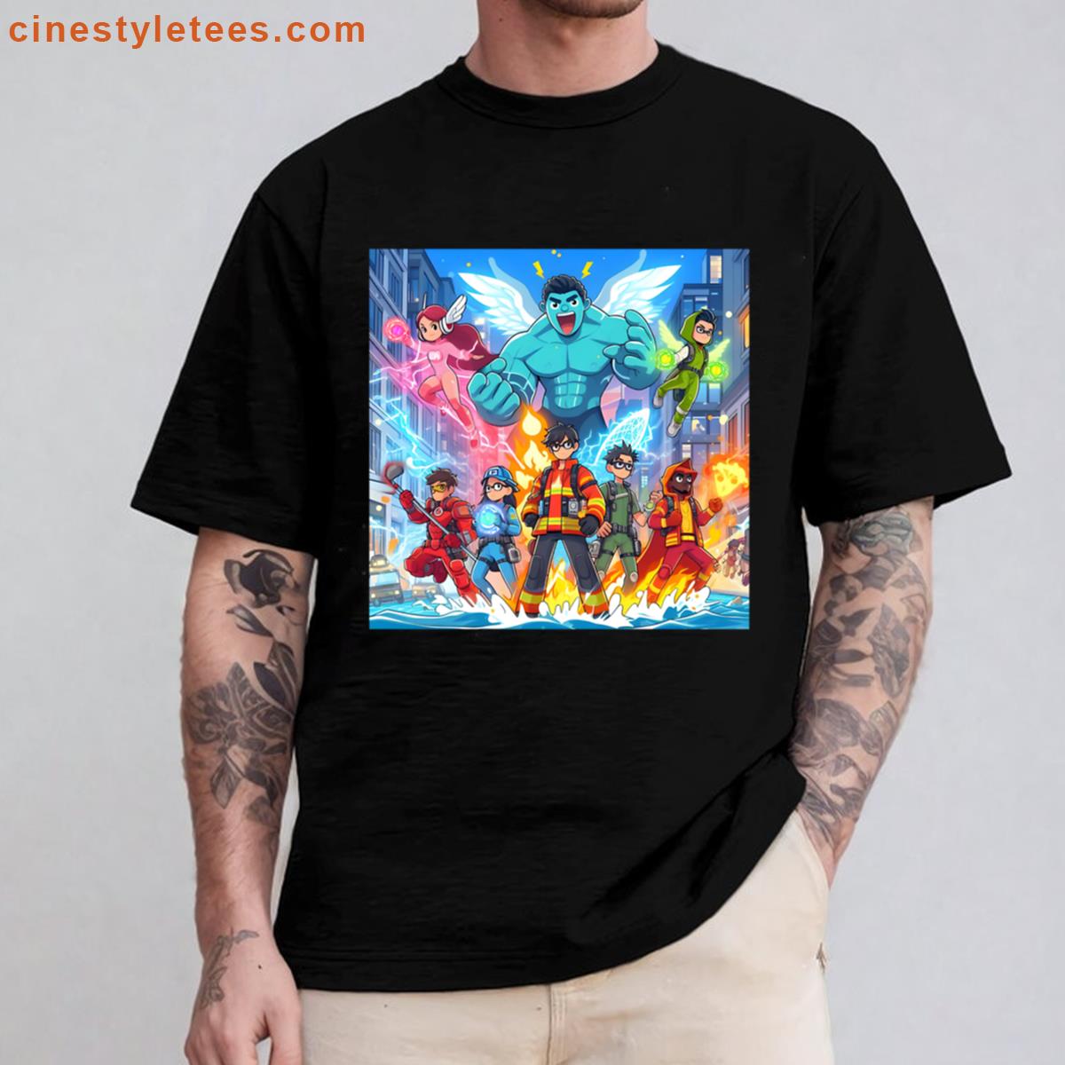 Thunderbolts Anime Graphic Tee Shirt