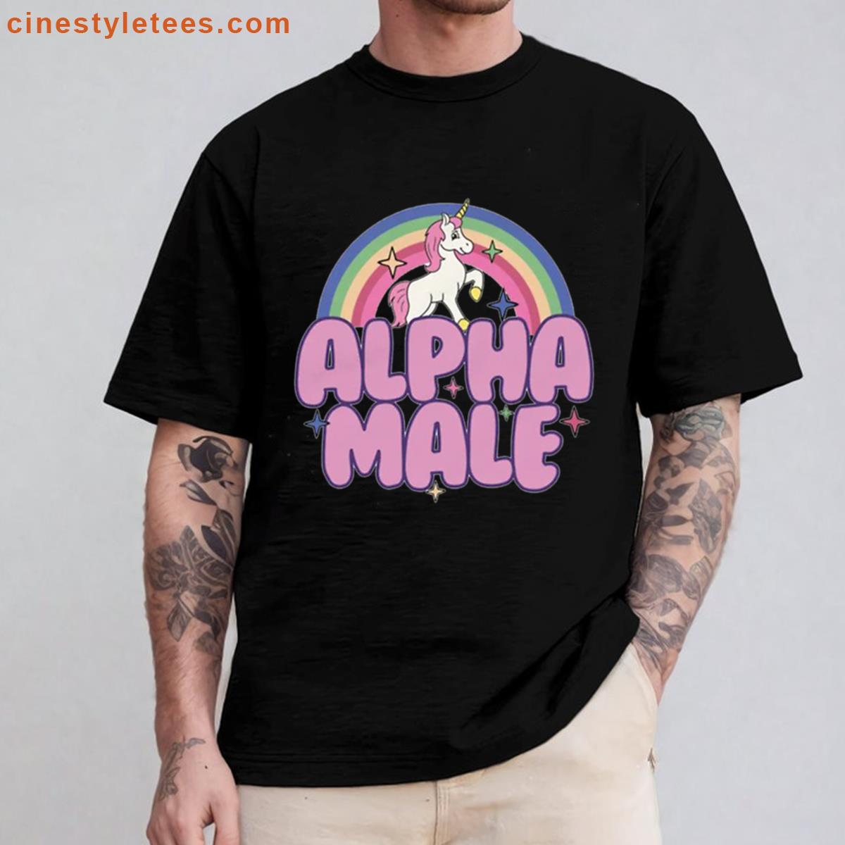 Alpha Male Unicorn Rainbow Shirt
