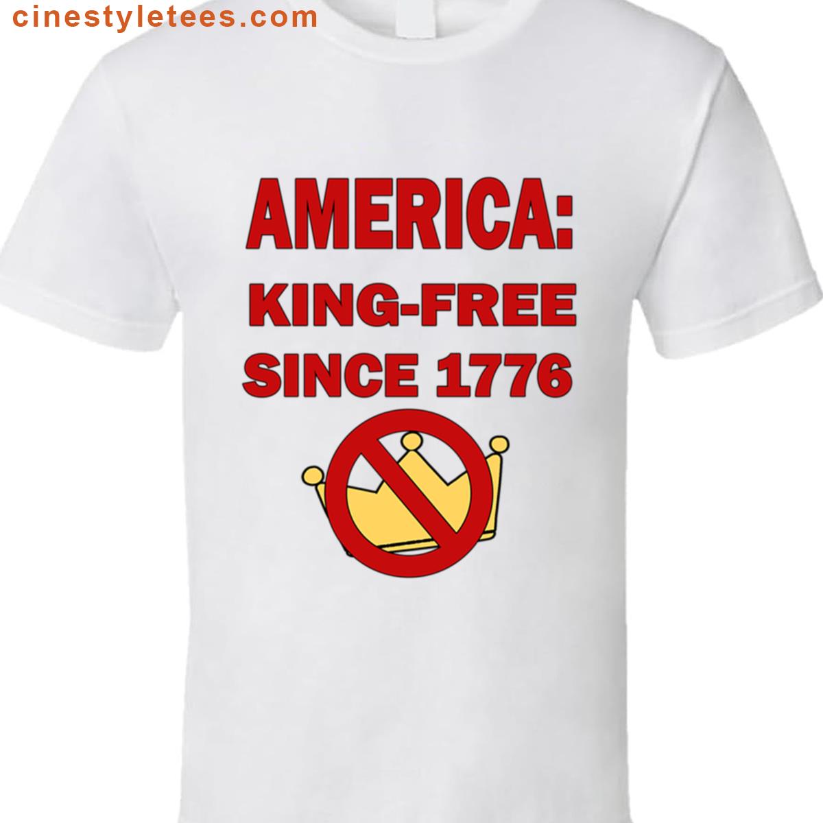 America King Free Since 1776 Fitted Shirt