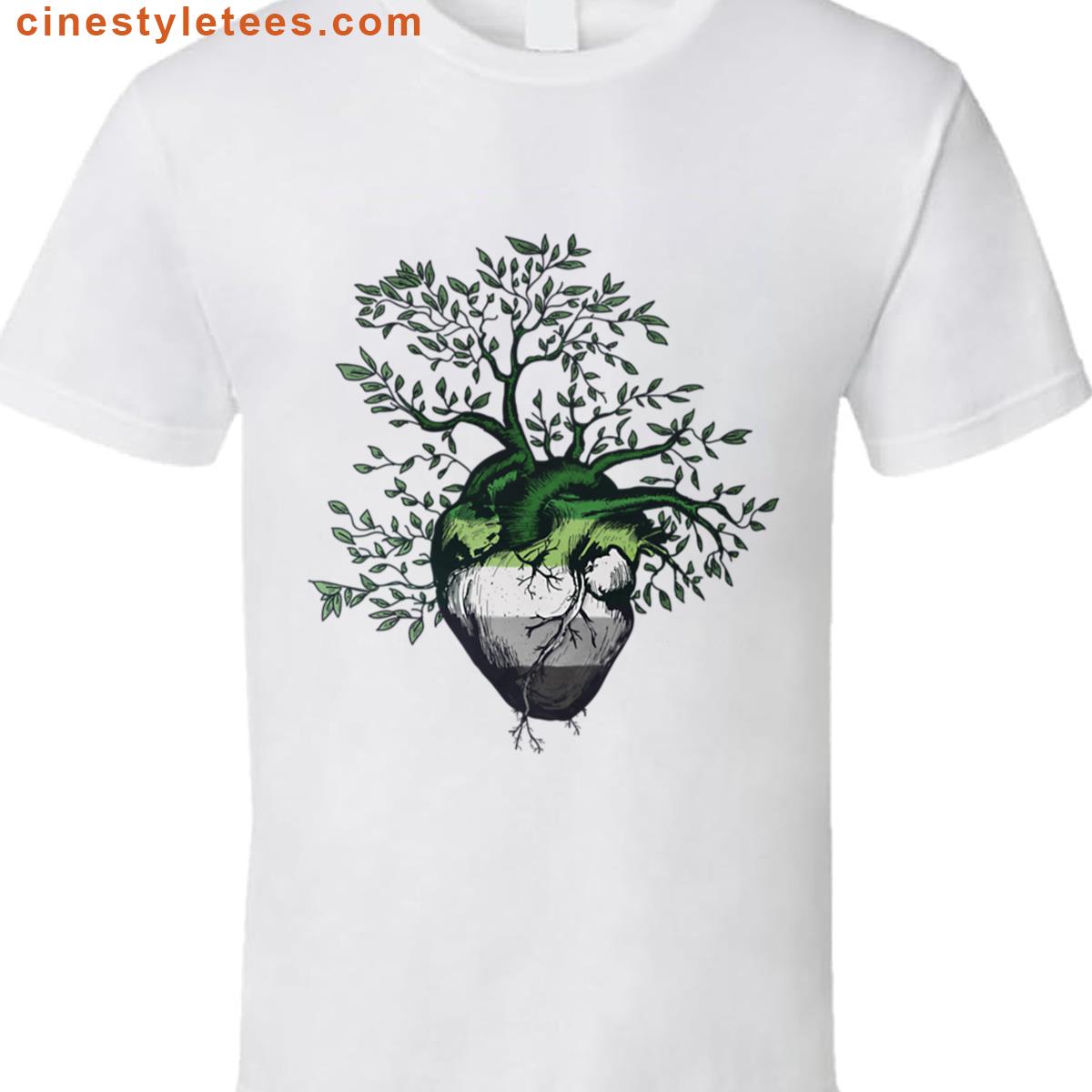 Aromantic Heart Tree Of Life Shirt