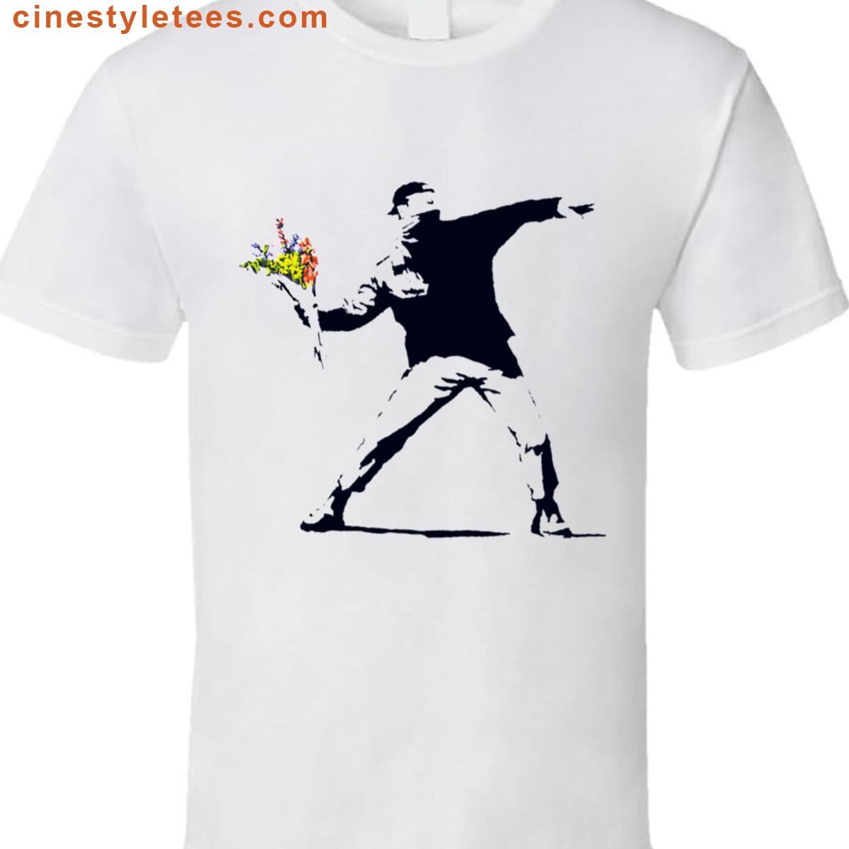 Banksy Flower Throw Shirt