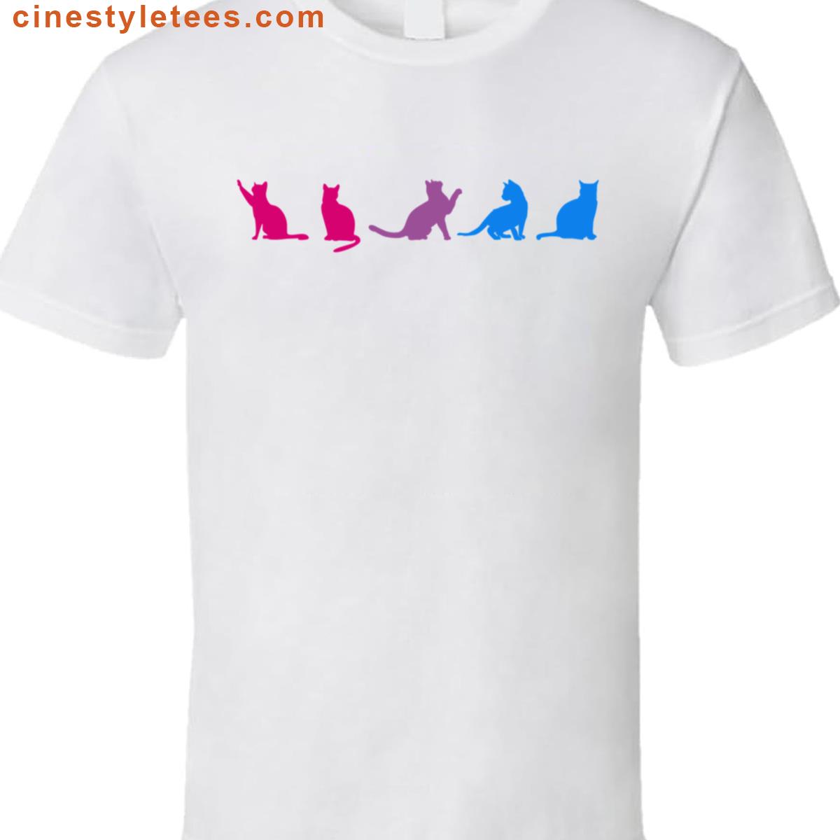 Bi Cats Bisexual Pride Oversized Shirt