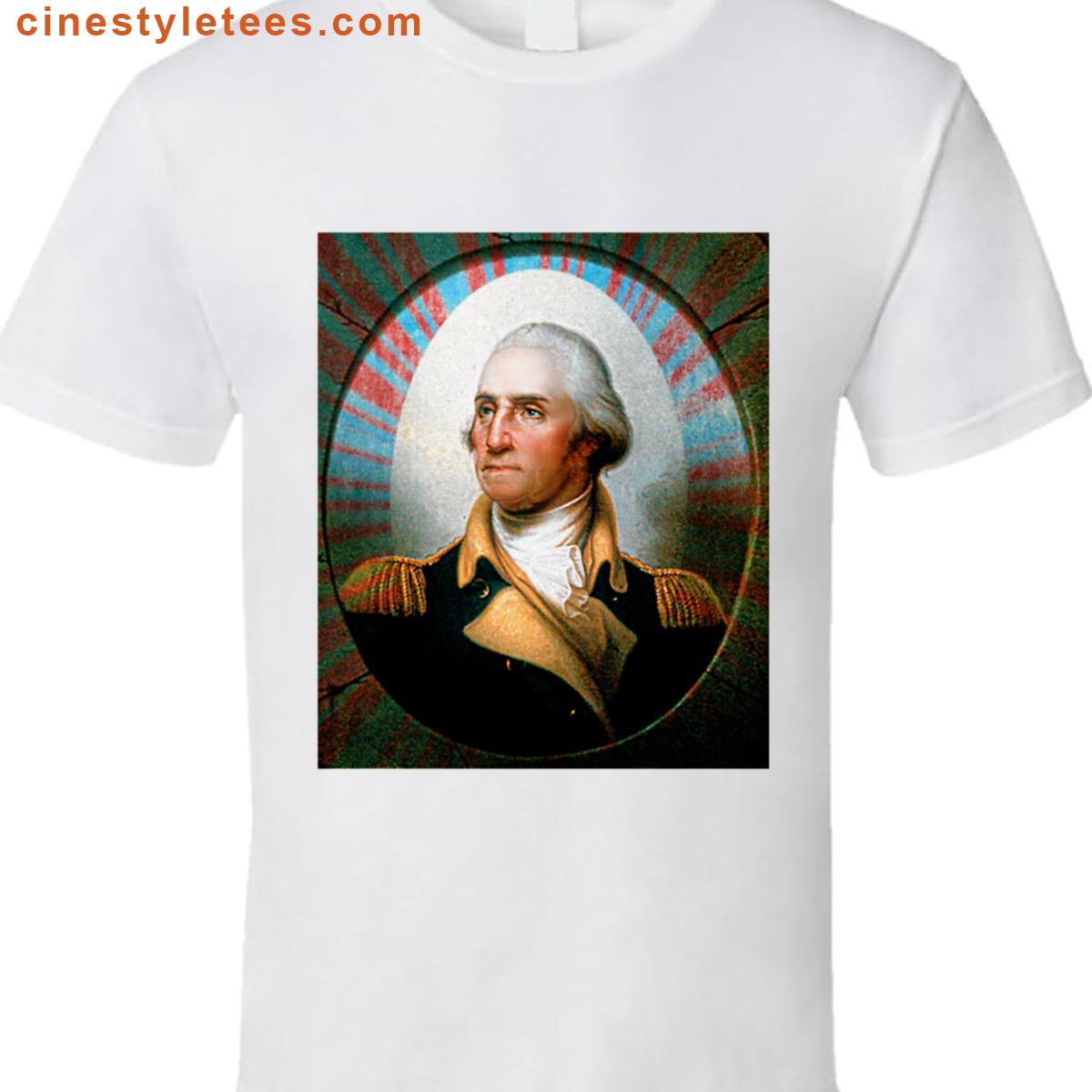 George Washington Patriotic Design Oversized Shirt