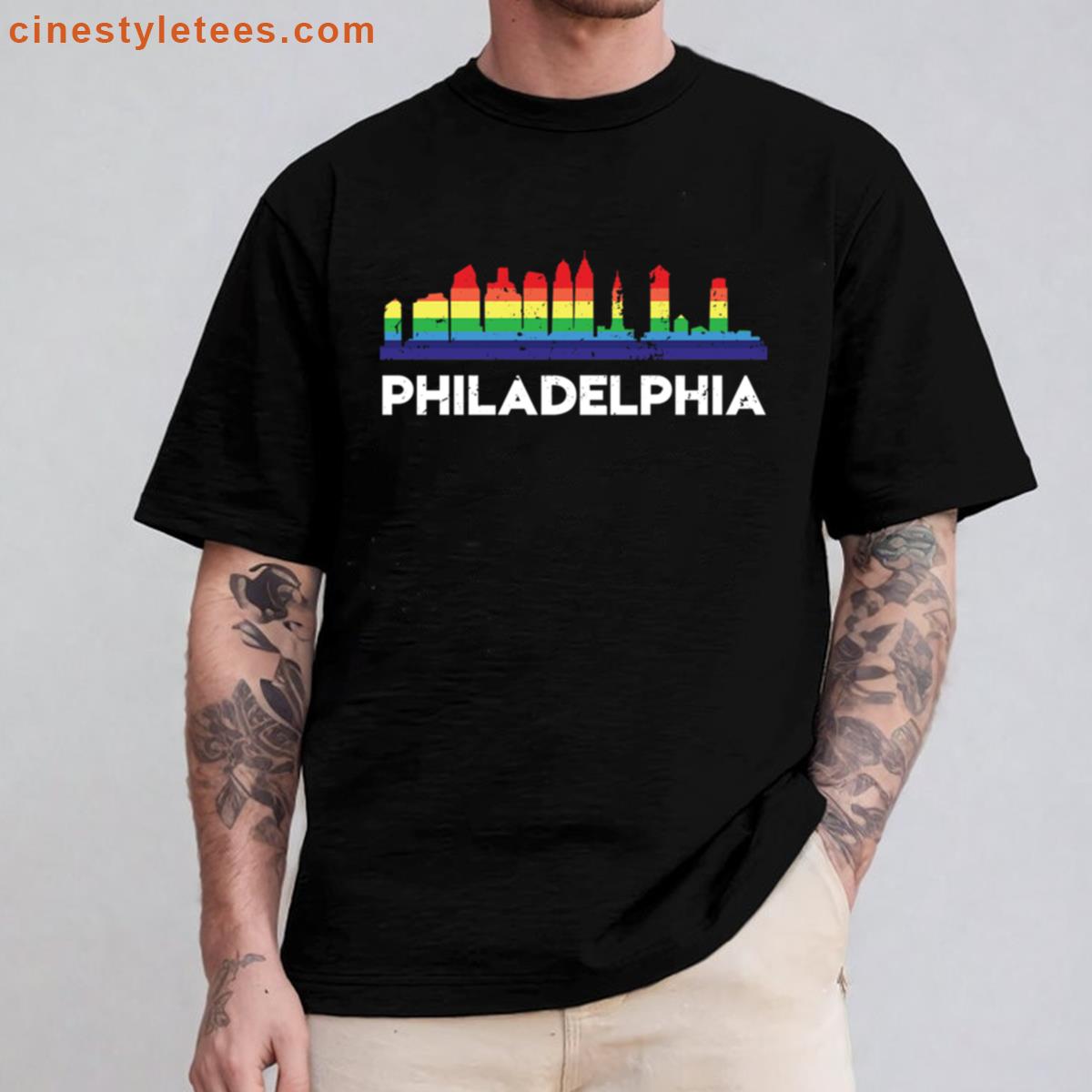 Lgbt Flag Rainbow Philadelphia City Pride Shirt