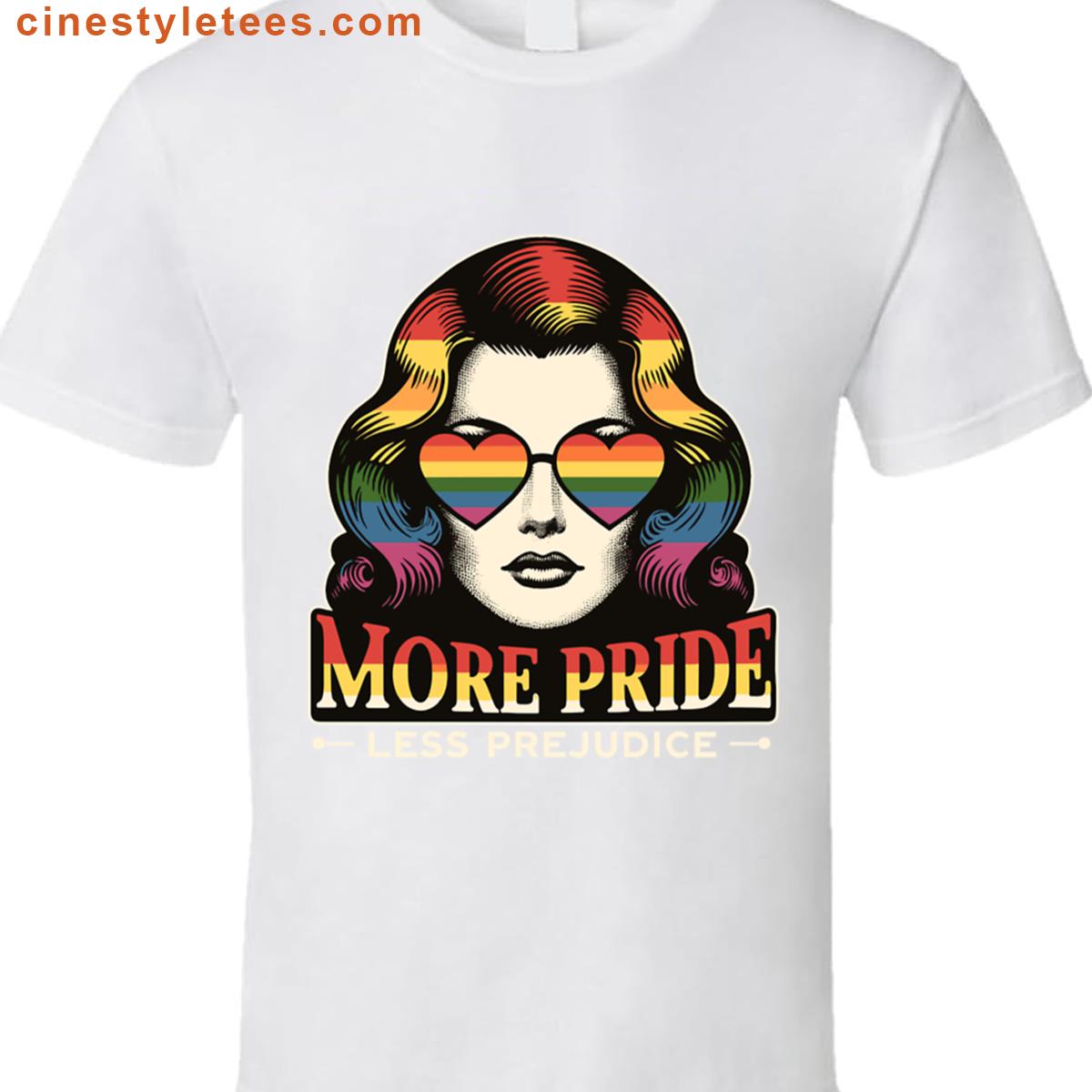 More Pride Less Prejudice Lgbt Month Gay Pride Month Shirt